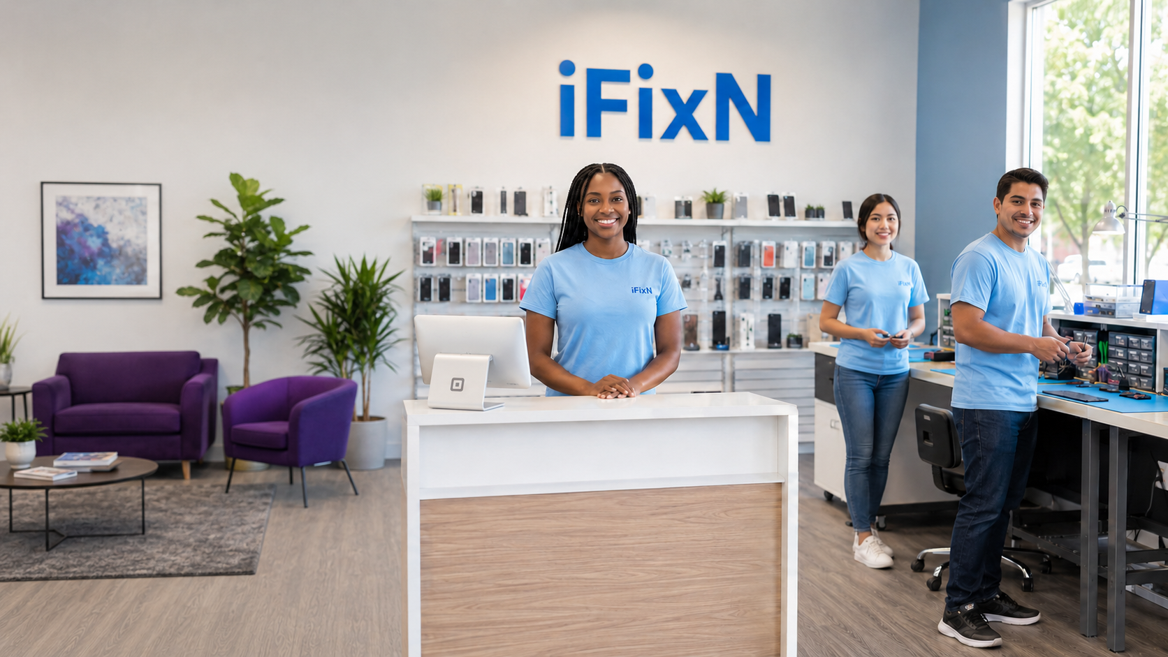 Friendly iFixN customer service specialists